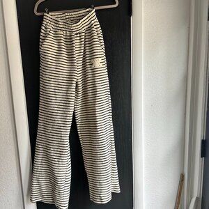 Celine Stripped Wide Legged sweatpants, navy/cream, small